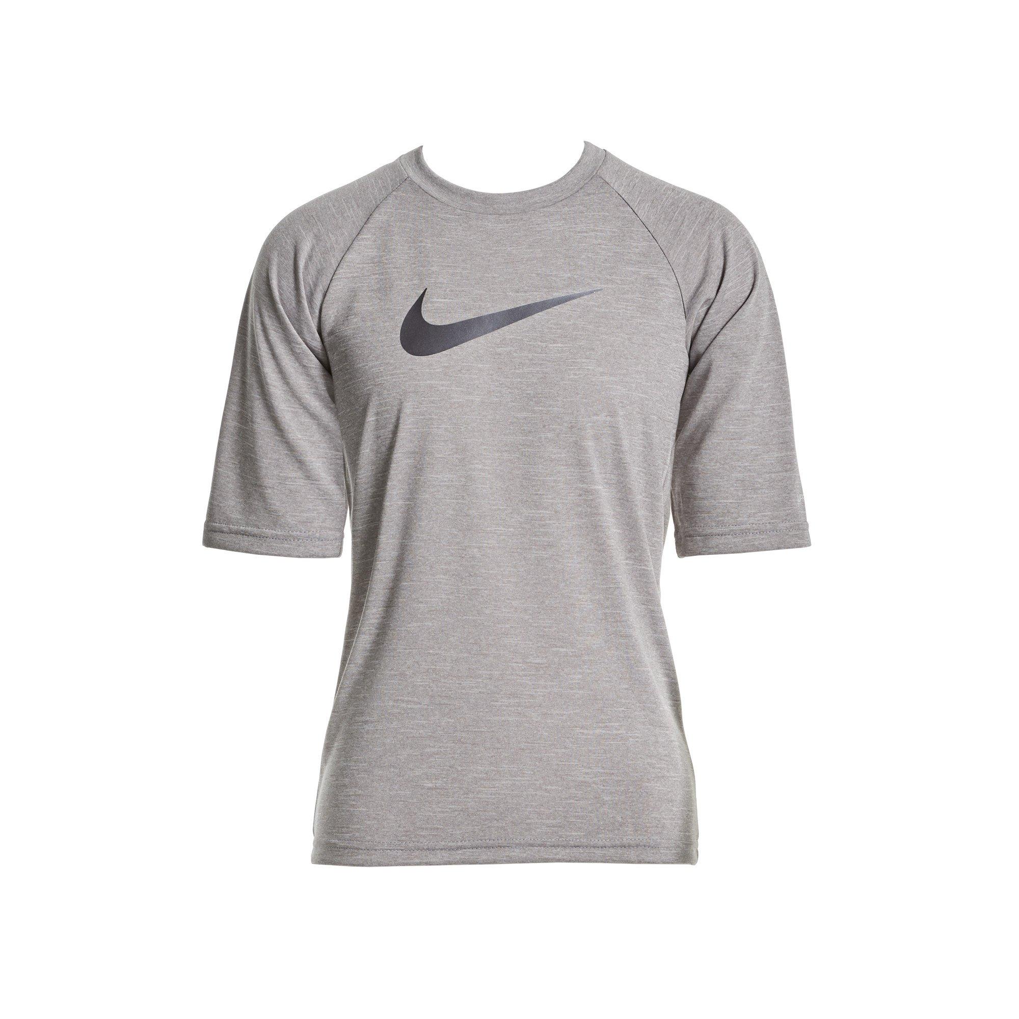Nike Big Boys' Heather Half Sleeve Hydroguard - GREY
